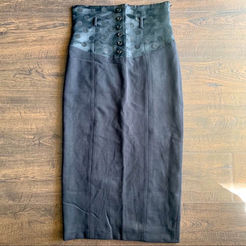 NTW Black Betsey Johnson Pencil Skirt